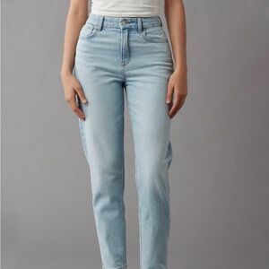 American Eagle Outfitters Blue V High Rise Jeans Relaxed Fit